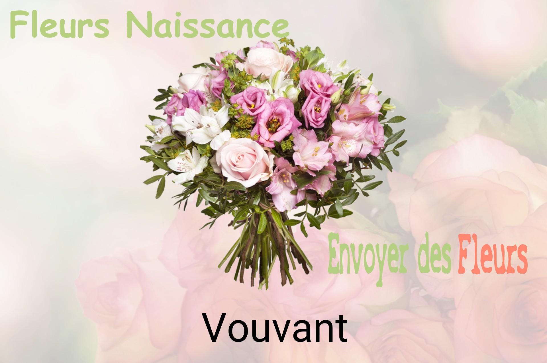 Bouquet de fleurs de naissance livré à Vouvant