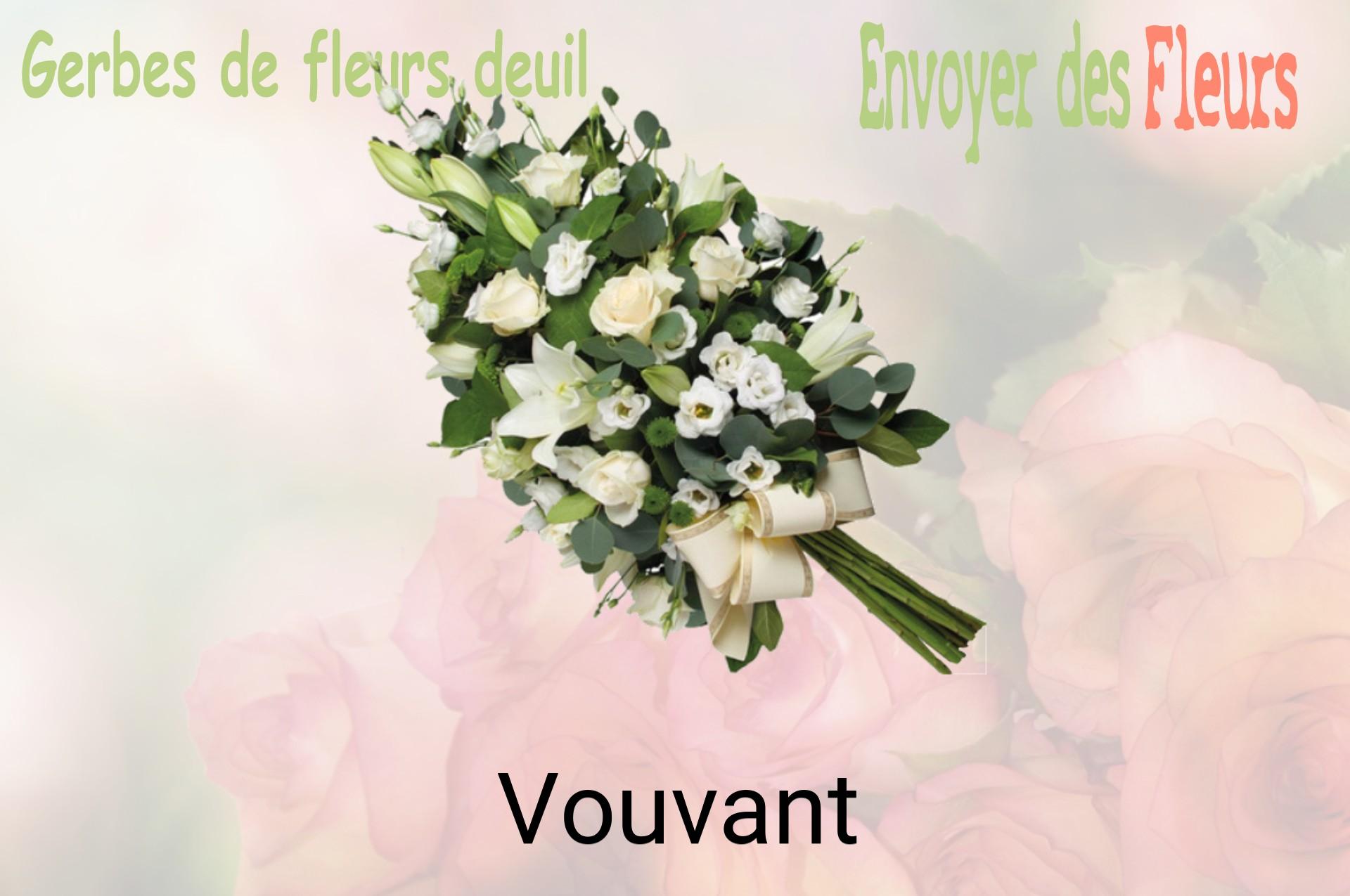Gerbe de fleurs de deuil livrée à Vouvant